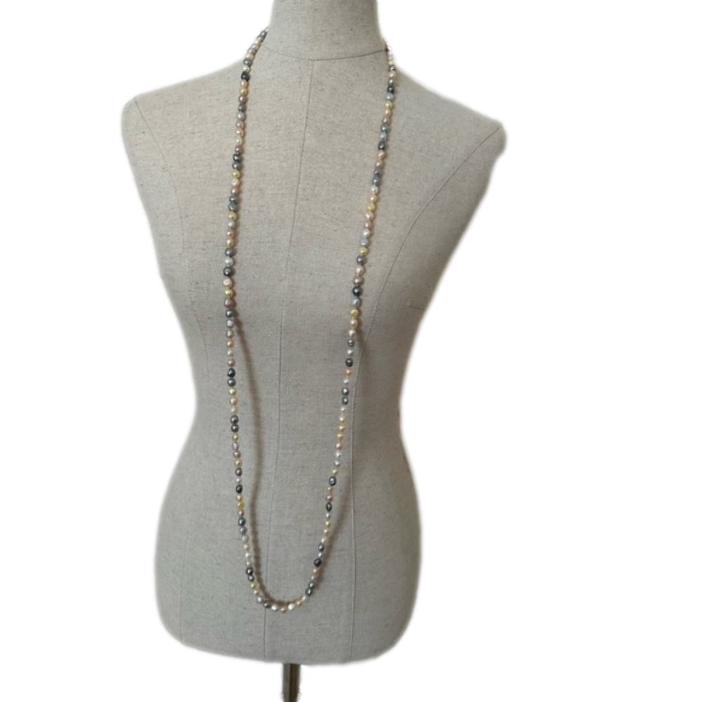 Honora Sterling Silver Freshwater Multicolored Pearl Necklace 26”